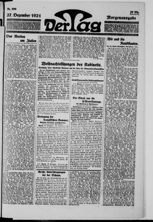 Der Tag vom 27.12.1921