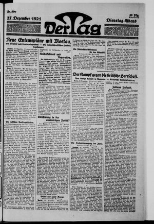 Der Tag vom 27.12.1921