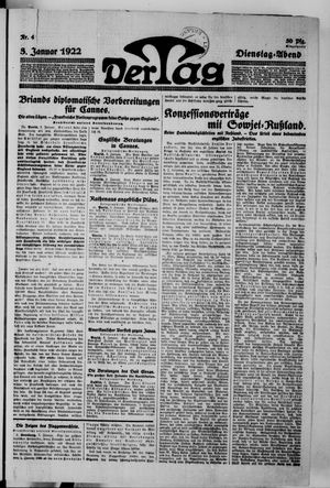 Der Tag vom 03.01.1922