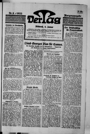 Der Tag on Jan 4, 1922