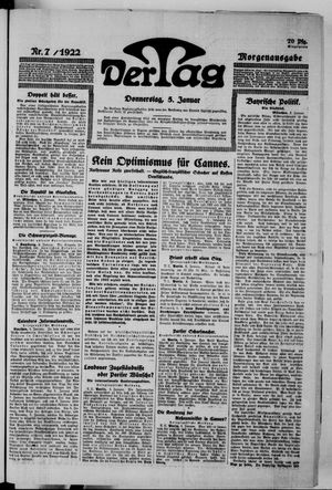 Der Tag vom 05.01.1922