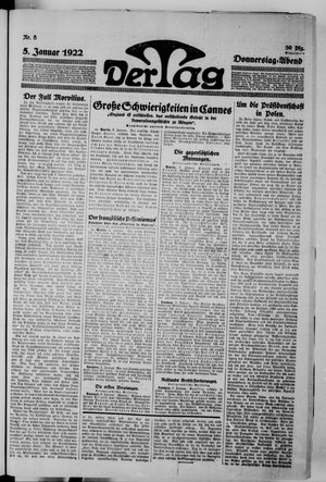 Der Tag vom 05.01.1922