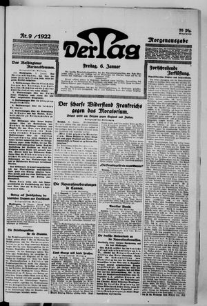 Der Tag vom 06.01.1922