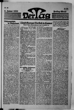 Der Tag vom 06.01.1922
