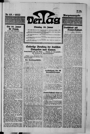 Der Tag vom 10.01.1922