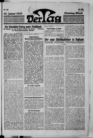 Der Tag vom 10.01.1922
