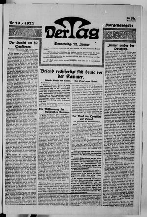 Der Tag on Jan 12, 1922