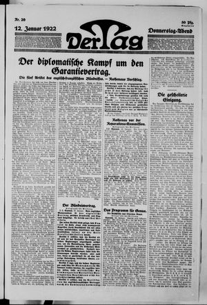 Der Tag on Jan 12, 1922