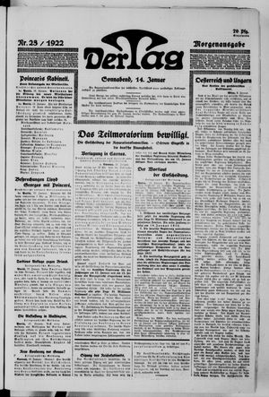 Der Tag on Jan 14, 1922