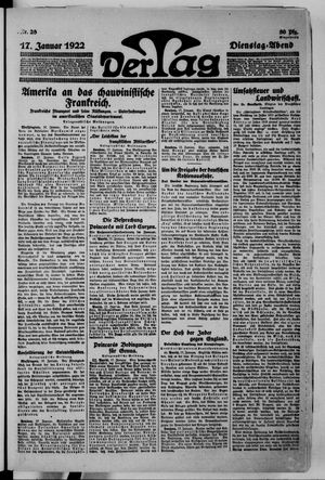Der Tag vom 17.01.1922