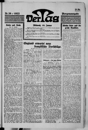 Der Tag vom 18.01.1922