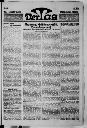 Der Tag on Jan 19, 1922