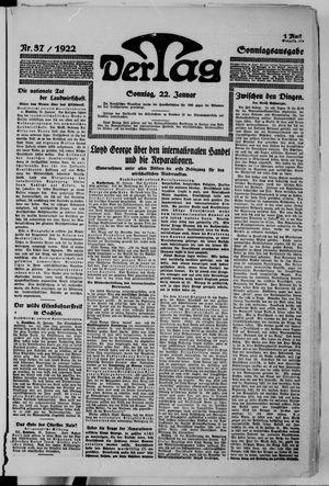 Der Tag vom 22.01.1922