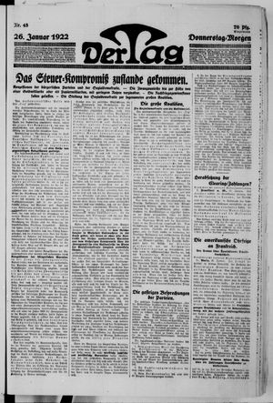 Der Tag vom 26.01.1922