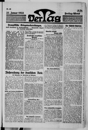 Der Tag vom 27.01.1922
