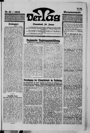 Der Tag on Jan 28, 1922