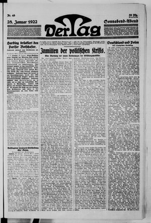 Der Tag on Jan 28, 1922