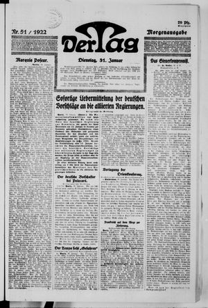 Der Tag vom 31.01.1922
