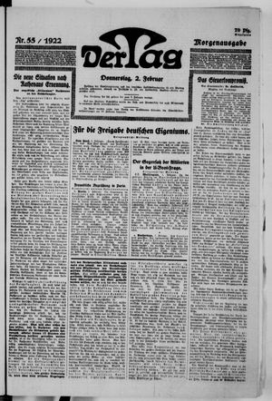 Der Tag on Feb 2, 1922
