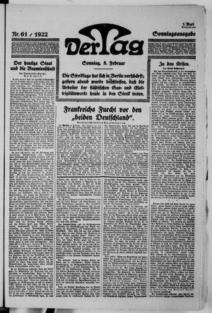 Der Tag on Feb 5, 1922