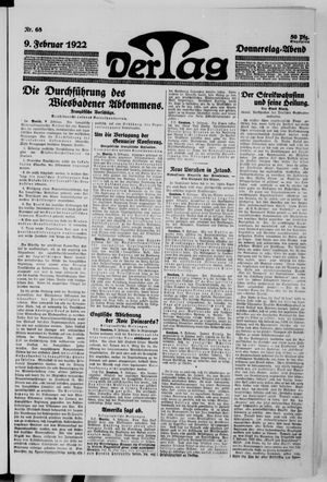 Der Tag vom 09.02.1922