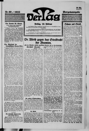 Der Tag on Feb 10, 1922