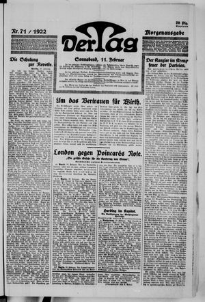Der Tag vom 11.02.1922