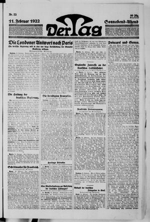 Der Tag vom 11.02.1922