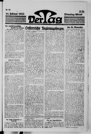 Der Tag on Feb 14, 1922