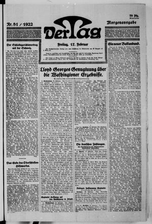Der Tag vom 17.02.1922