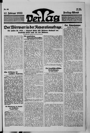 Der Tag vom 17.02.1922