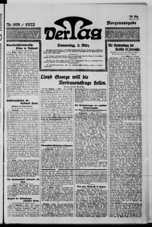 Der Tag vom 02.03.1922
