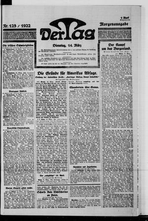 Der Tag on Mar 14, 1922