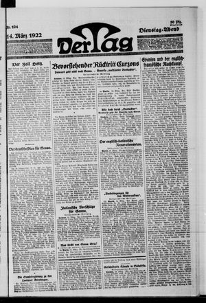 Der Tag on Mar 14, 1922