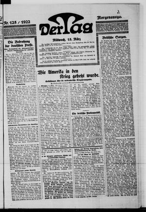 Der Tag on Mar 15, 1922