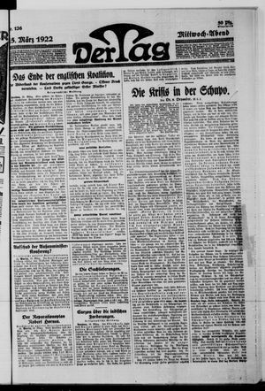 Der Tag on Mar 15, 1922