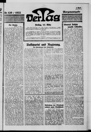Der Tag on Mar 17, 1922