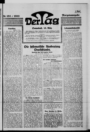 Der Tag vom 18.03.1922