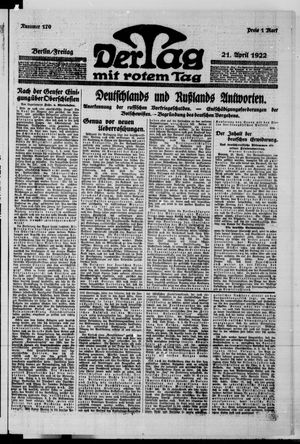 Der Tag vom 21.04.1922