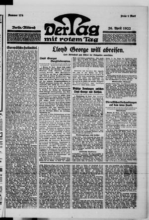 Der Tag vom 26.04.1922