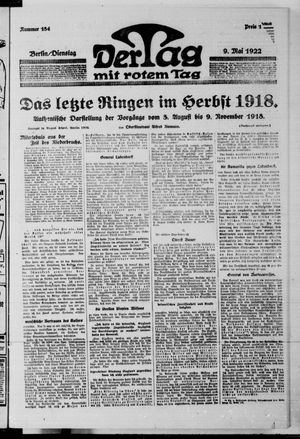 Der Tag vom 09.05.1922