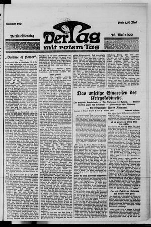 Der Tag on May 16, 1922