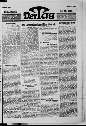 Der Tag vom 28.05.1922