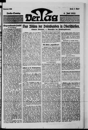 Der Tag vom 04.06.1922
