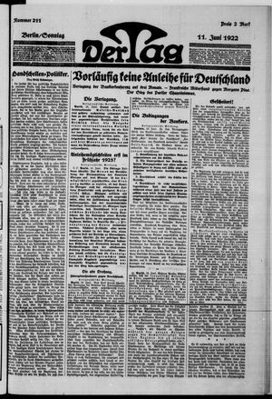 Der Tag vom 11.06.1922