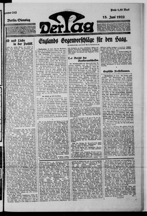 Der Tag vom 13.06.1922