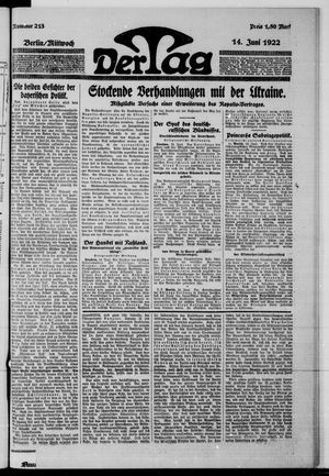 Der Tag vom 14.06.1922