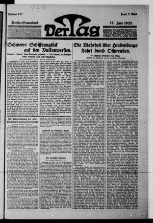 Der Tag vom 17.06.1922