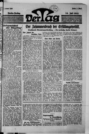 Der Tag vom 14.07.1922