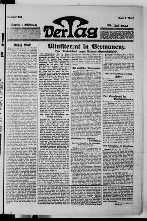 Der Tag on Jul 26, 1922